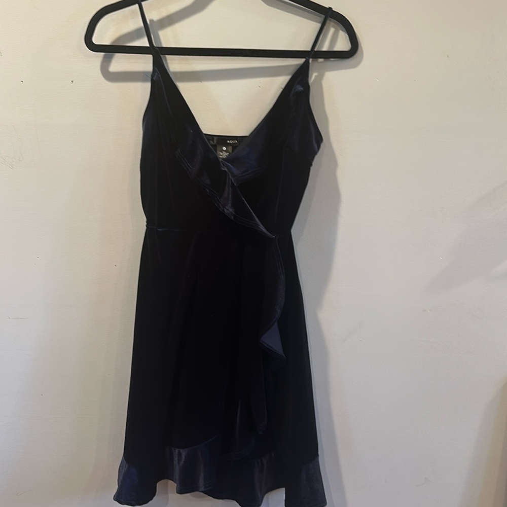 Blue velvet dress by aqua
